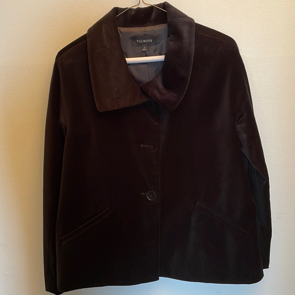 Black talbots fuzzy coat